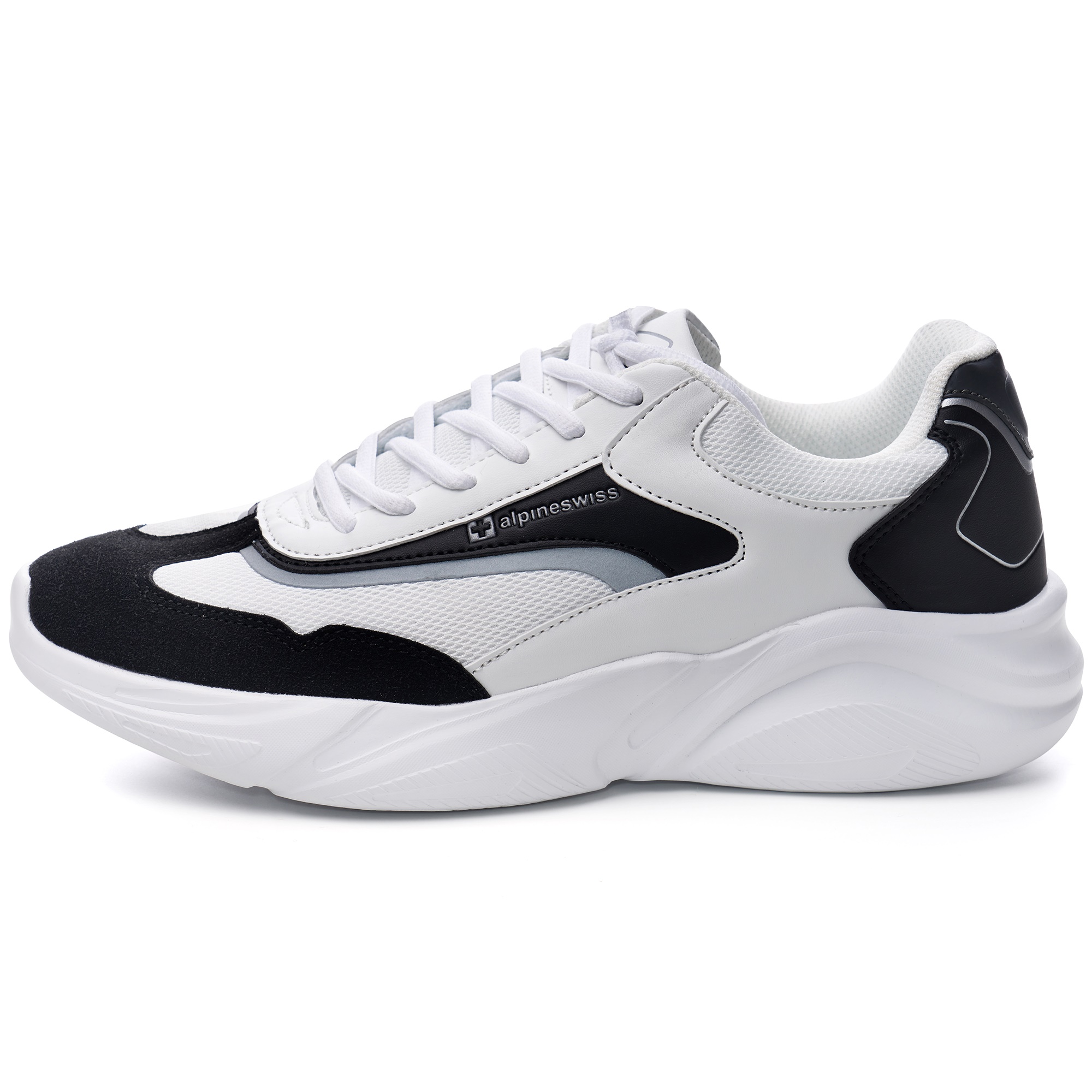 Alpine Swiss Stuart Mens Chunky Sneakers Retro Platform Dad Tennis